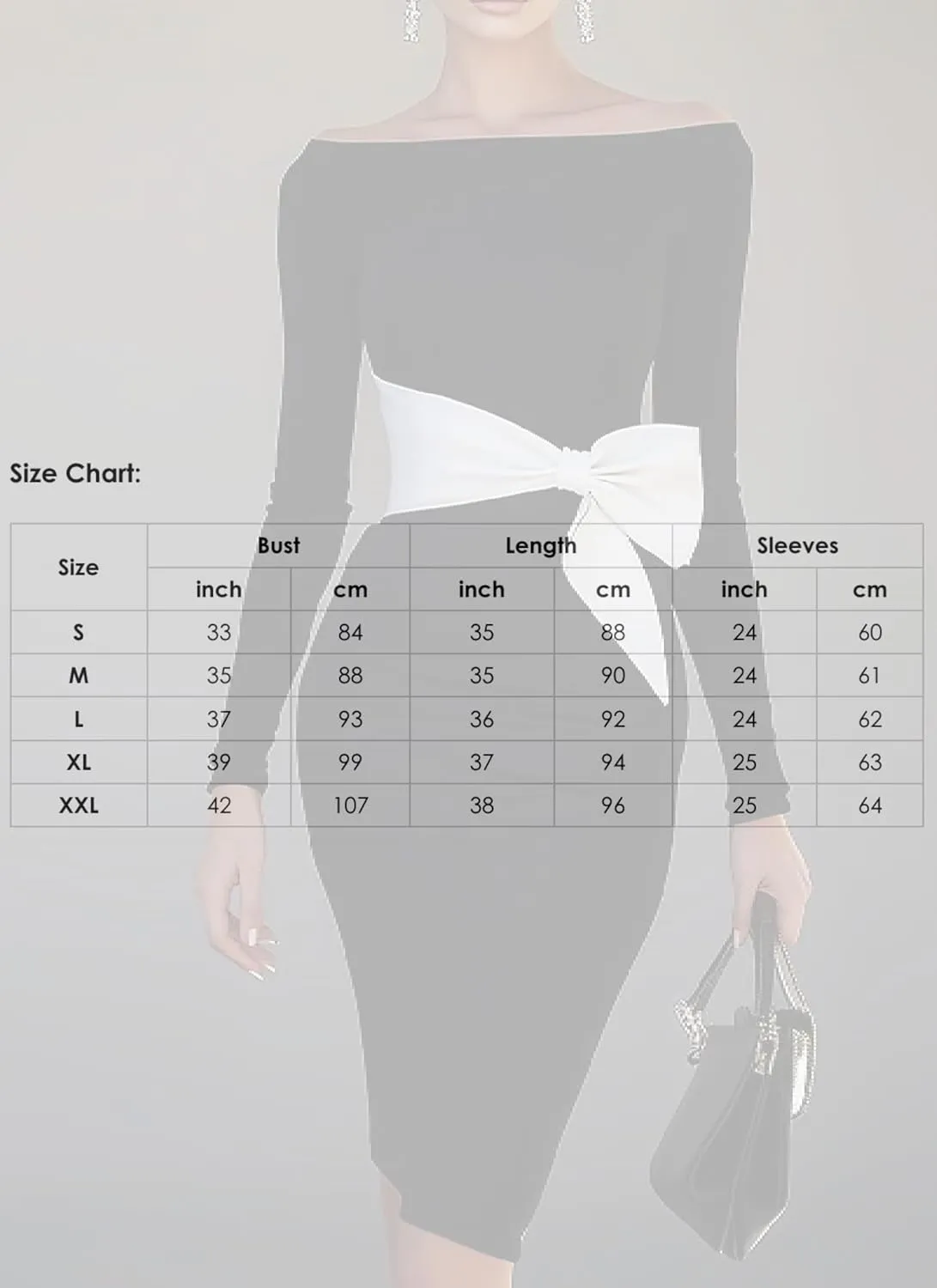 2025 Summer Womens Dresses Elegant Off The Shoulder Long Sleeve Midi Dress Bodycon Bow Accent Evening Party Dress