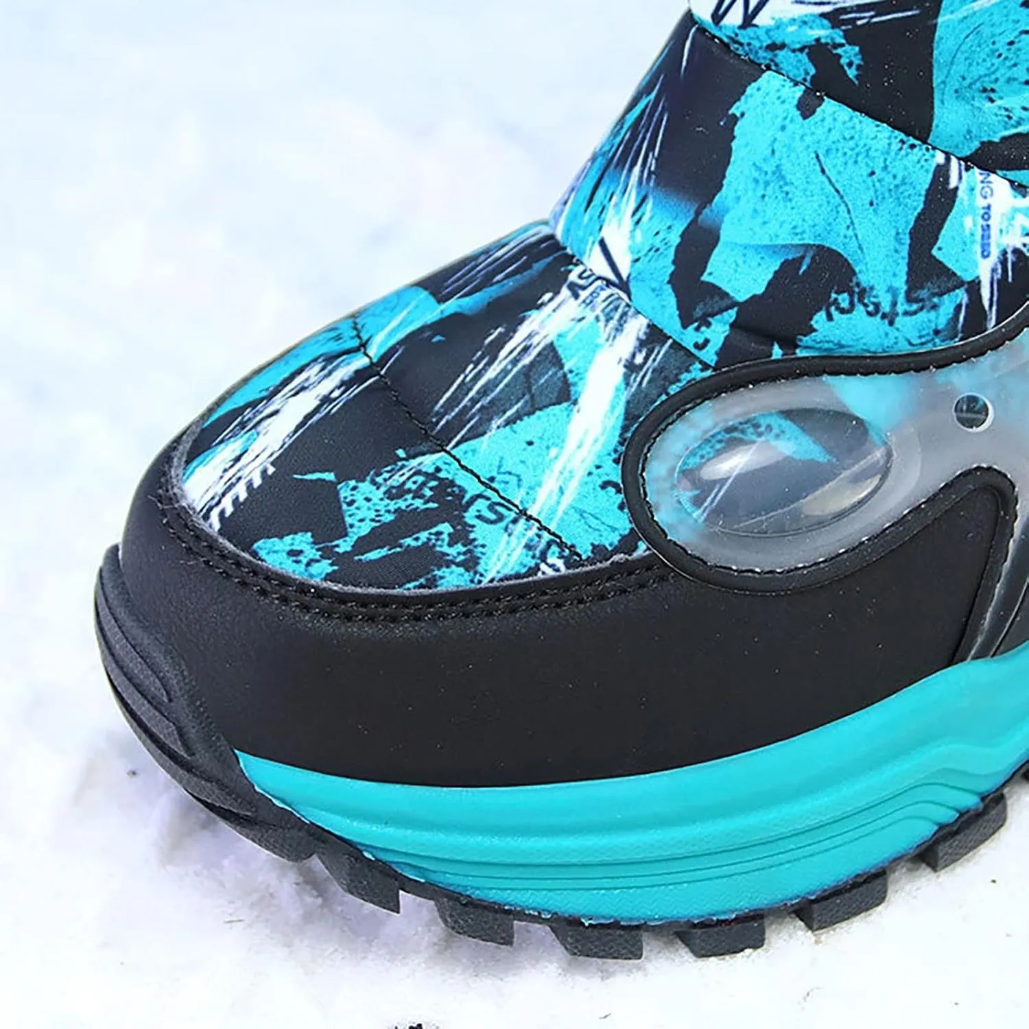 4‐14 Years Girls Boots Size 2 Big Kid Boys Cotton Shoes Slip 𝗥esistant Walking Boots Winter Warm 𝐖aterproof Snow Boots