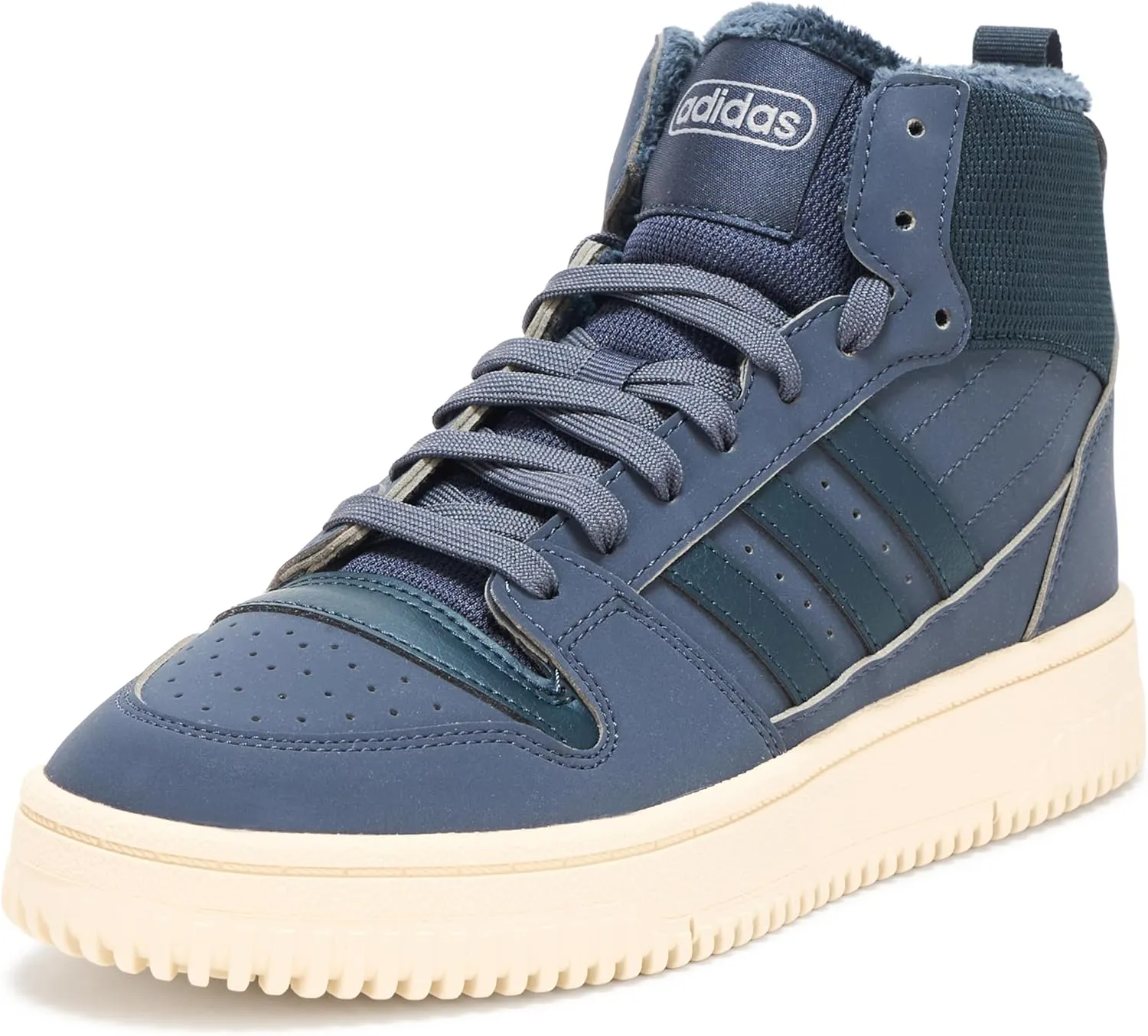 adidas Unisex Break Start Mid Top Winterized Basketball Sneaker, Black/Grey/Black, 13.5 US Men