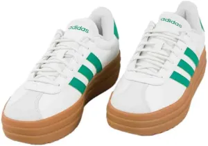 adidas VL Court Bold Womens Platform Shoes, White/Grey, 8