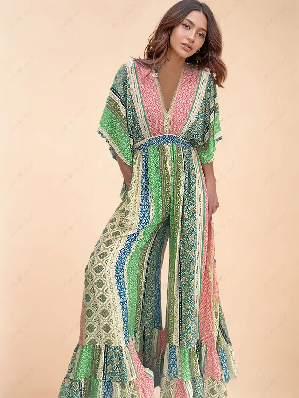 Alina Boho Jumpsuit – Comfortable Women's Jumpsuit in Bohemian Style