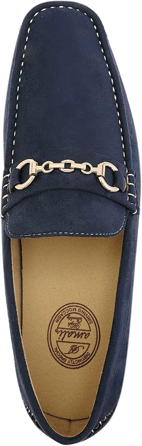 Amali Ecker, Mens Casual Shoes - Mens Loafers - Mens Moccasins - Slip On Shoes for Men - Driving Shoes for Men - Chain Ornament, Comfortable Slipper