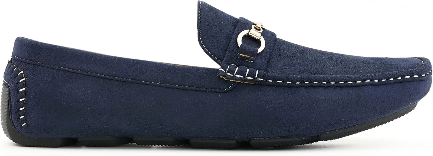 Amali Ecker, Mens Casual Shoes - Mens Loafers - Mens Moccasins - Slip On Shoes for Men - Driving Shoes for Men - Chain Ornament, Comfortable Slipper
