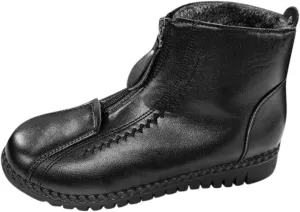 Ankle Boots for Women Low Heel Leisure Women's Velvet Zipper Snow Boots Padded Plus Cotton Winter Women’s Ankle Boots