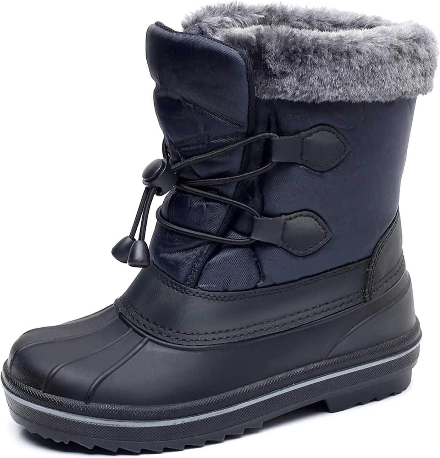 Apakowa Boys Girls Snow Boots Outdoor Slip Resistant Insulated Waterproof Winter Snow Boots (Toddler/Little Kid/Big Kid)