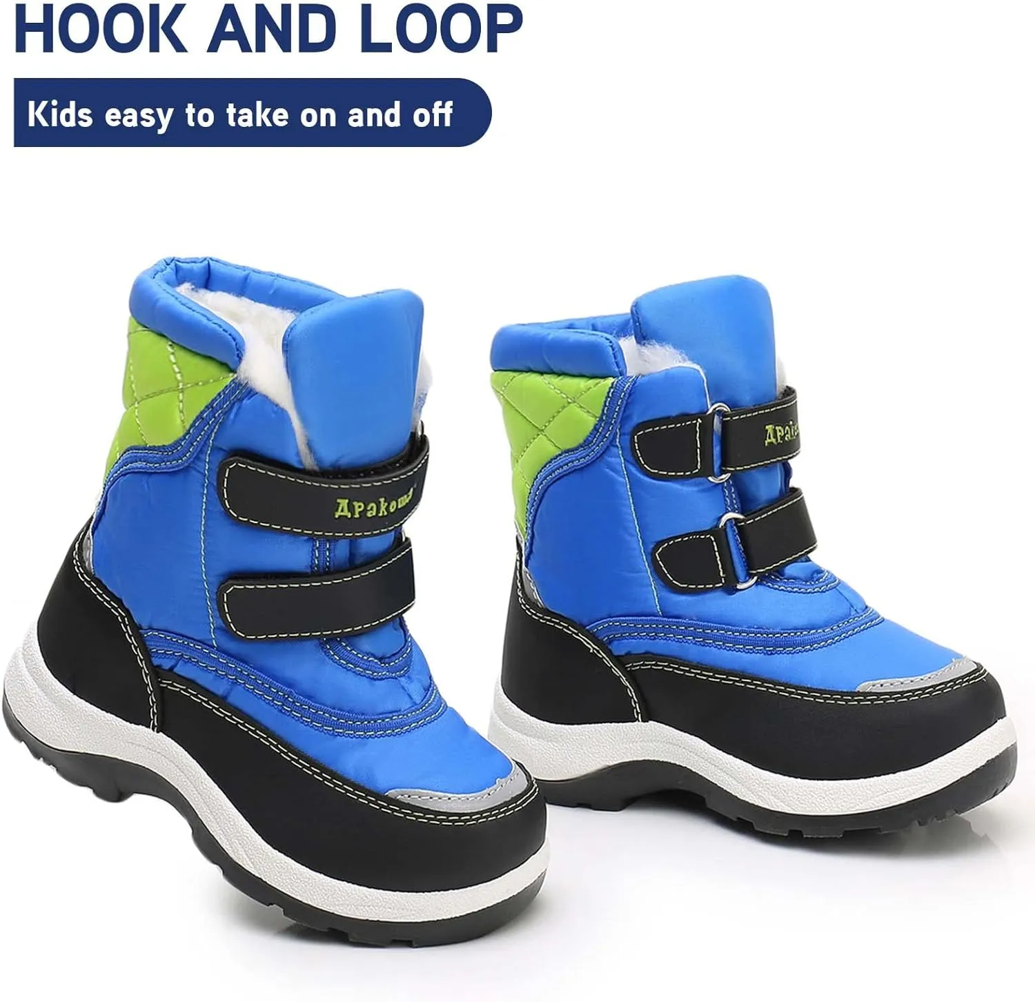 Apakowa Kid's Boys Girls Winter Snow Boots (Toddler/Little Kid)