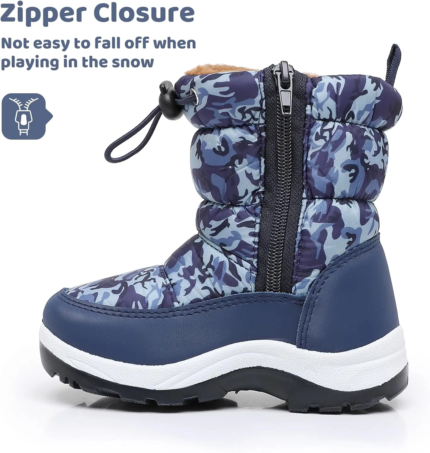 Apakowa Kid's Boys Girls Winter Snow Boots (Toddler/Little Kid)