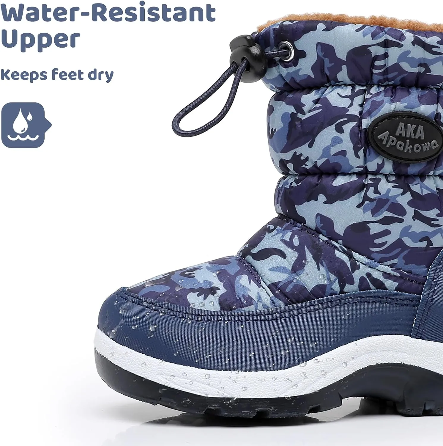 Apakowa Kid's Boys Girls Winter Snow Boots (Toddler/Little Kid)