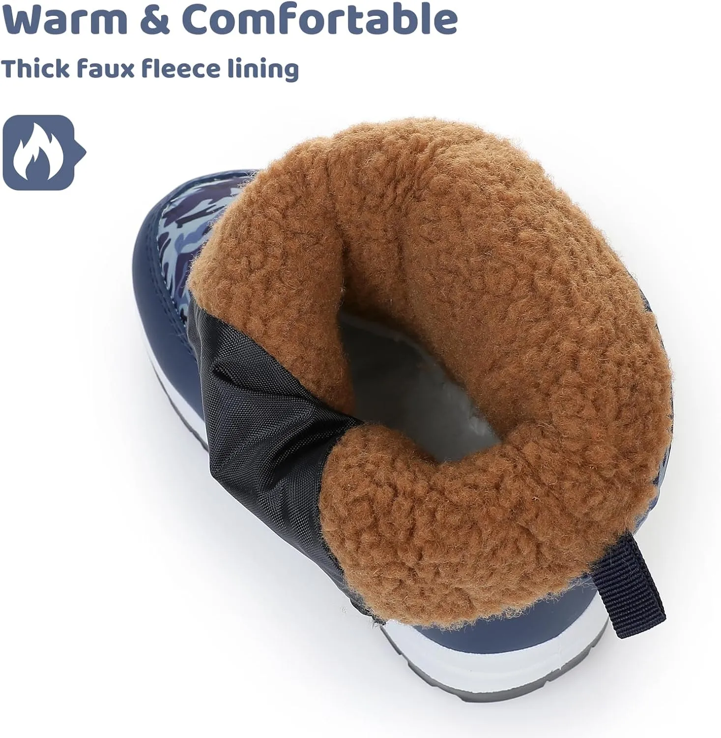 Apakowa Kid's Boys Girls Winter Snow Boots (Toddler/Little Kid)