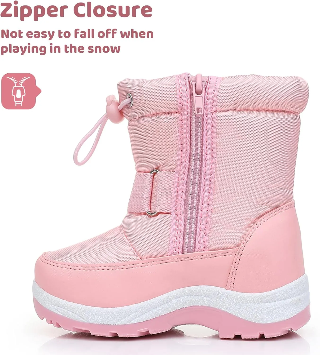 Apakowa Kid's Girls Cold Weather Snow Boots (Toddler/Little Kid)
