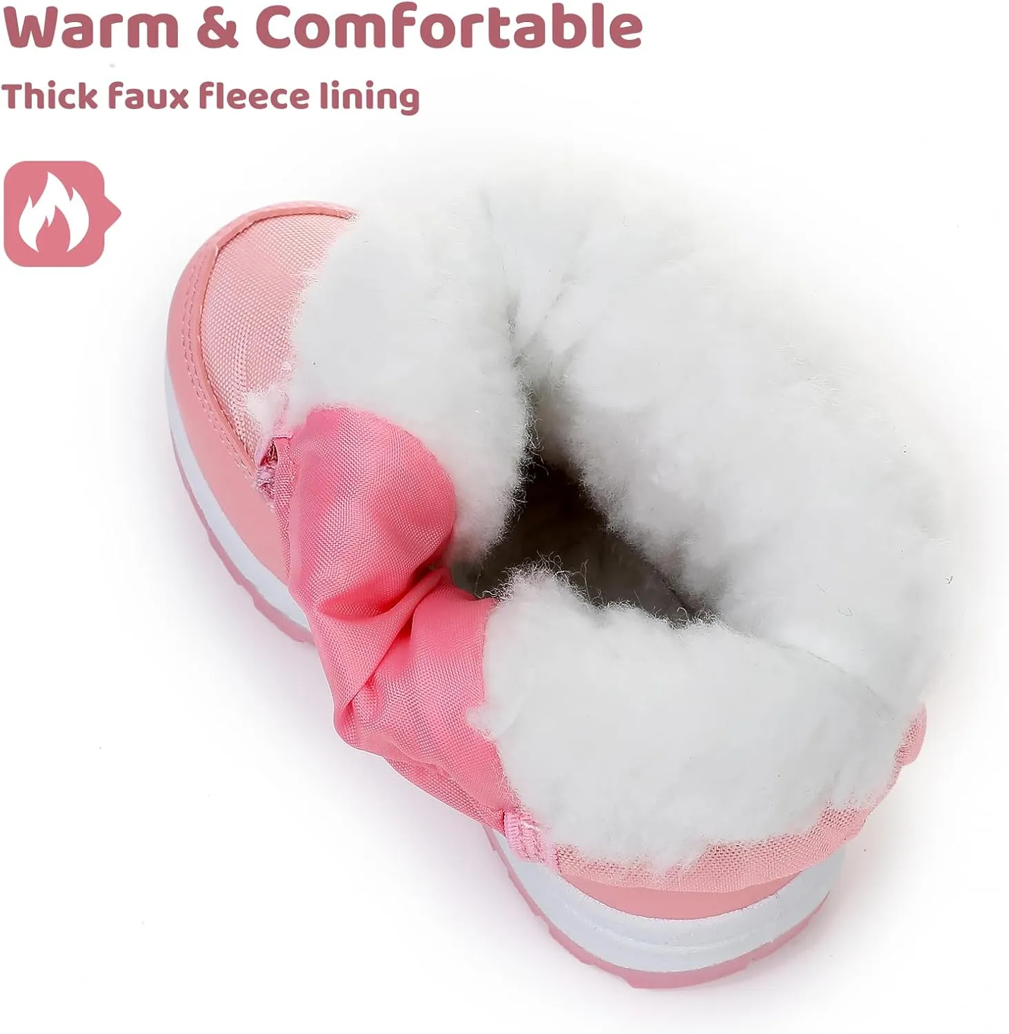 Apakowa Kid's Girls Cold Weather Snow Boots (Toddler/Little Kid)