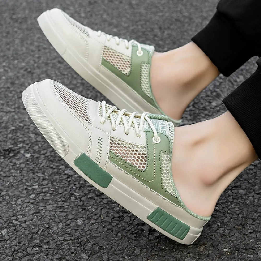 Asifn Mens Casual Slippers Summer Breathable Mesh Sandals Lightweight Non-Slip Walking Shoes Outdoor Beach Shoes