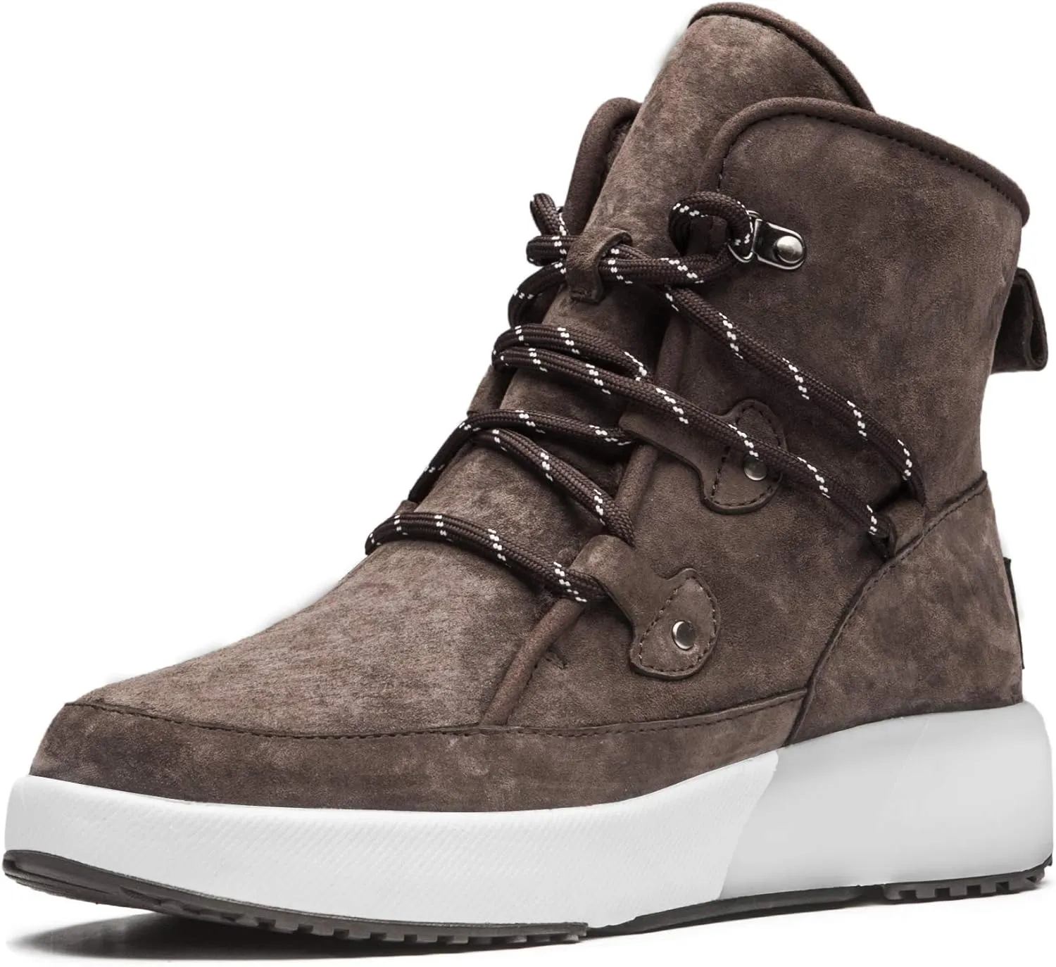 AUMU Taurus Leather Metal Buckle Brass Eyelets Suede Upper Laces Winter Snow Boots…