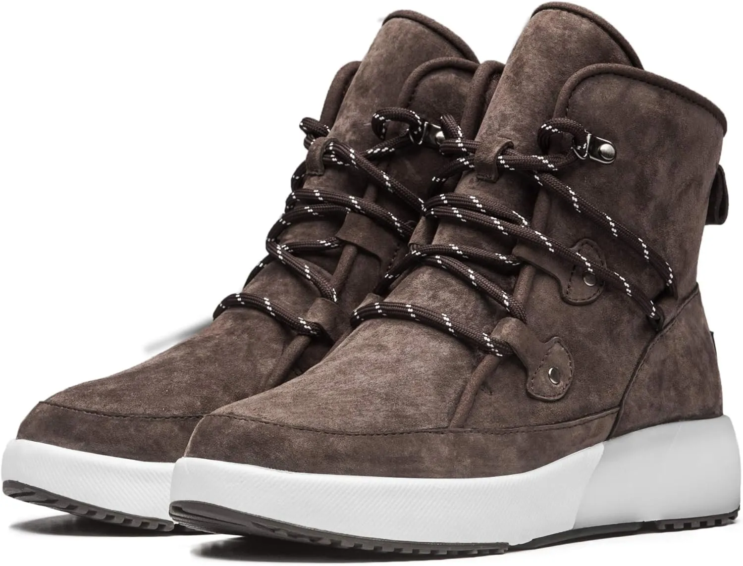 AUMU Taurus Leather Metal Buckle Brass Eyelets Suede Upper Laces Winter Snow Boots…