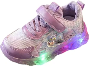 Baby Walking Shoes,Kids Baby Boys Girls Bling Led Light Sport Shoes Children Mesh Luminous Casual Shoes 1-6 Years