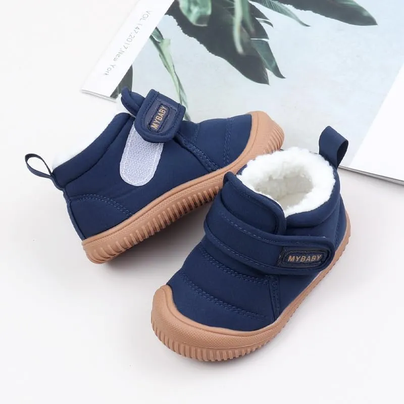Baby Winter Snow Boots for Toddlers 1-3 Years Anti-Slip Outdoor Booties with Plush Faux Fur Lining, Lightweight & Warm for Boys & Girls