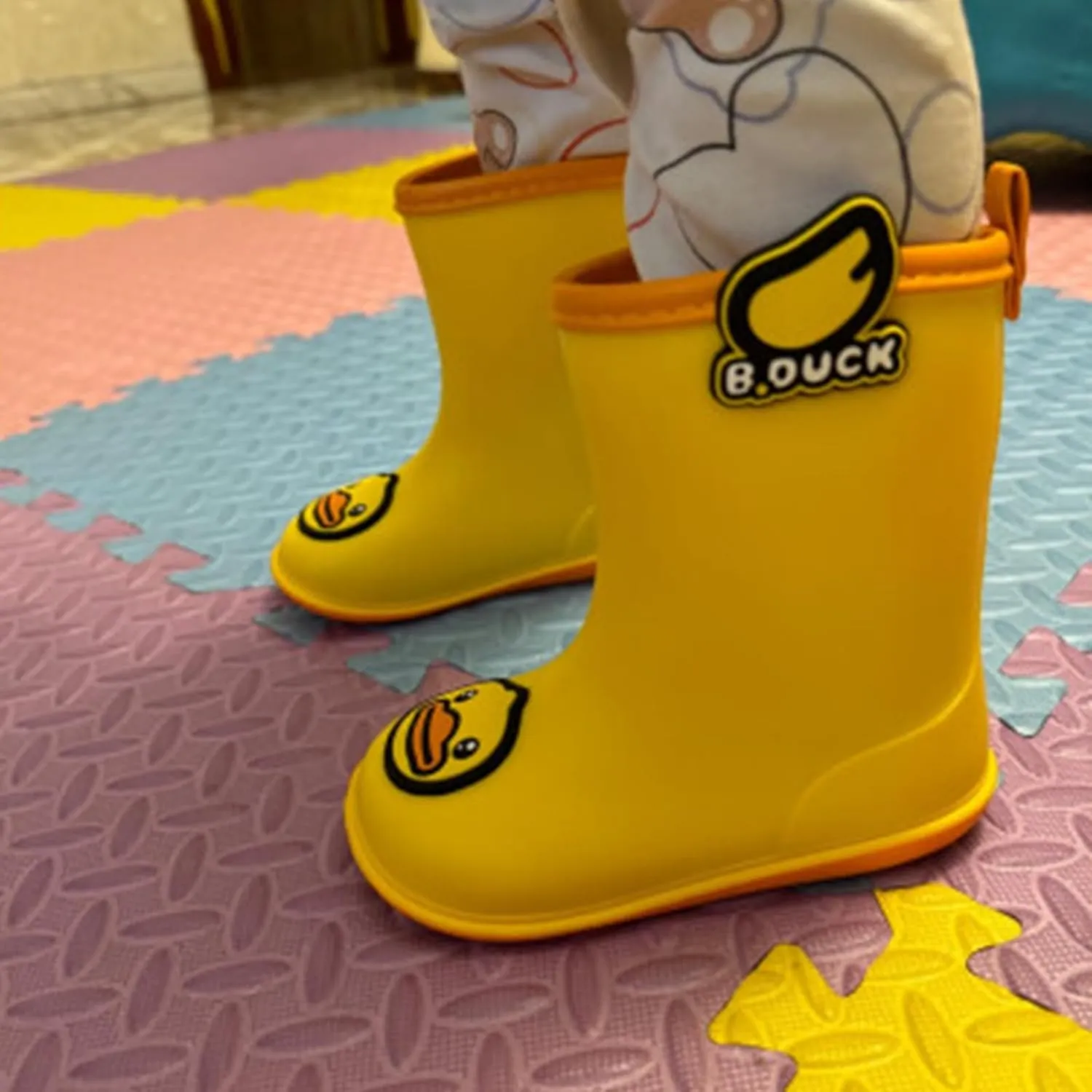 B.Duck Kids Rain Boots for Boys Girls Waterproof Toddler Cartoon Garden Boots