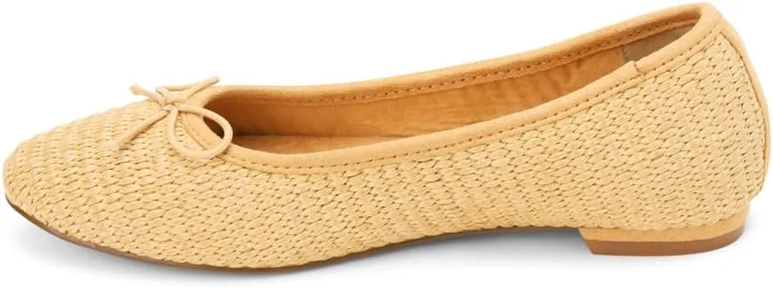 BEACH by Matisse Womens Donna Raffia Ballet Flats Casual - Beige