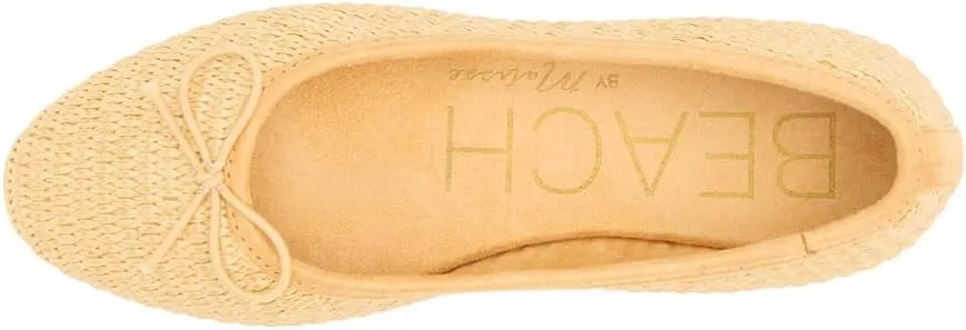 BEACH by Matisse Womens Donna Raffia Ballet Flats Casual - Beige