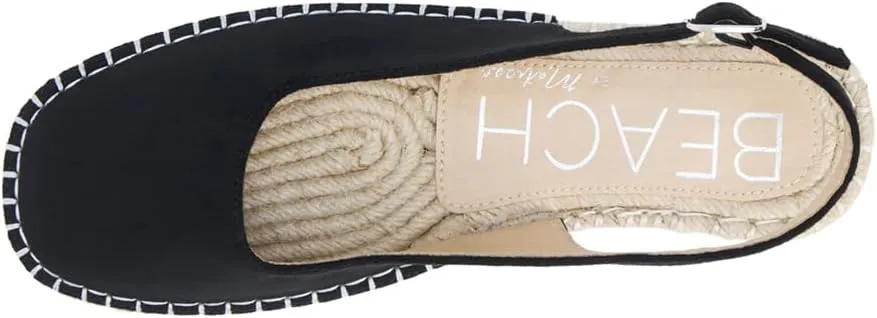 BEACH by Matisse Womens Juliet Espadrille Slingback Flats Casual - Black