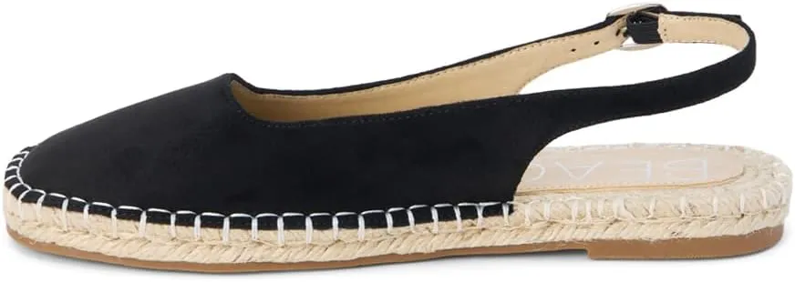 BEACH by Matisse Womens Juliet Espadrille Slingback Flats Casual - Black