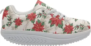 Bigcardesigns Cool High Platform Women's Toning Fitness Walking Shoes Sport Sneaker