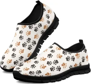 Binienty Printed Slip on Loafers for Women Work Breathable Mesh Barefoot No Laces Running Hiking Tennis Shoe
