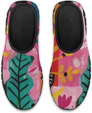 Binienty Slip on Barefoot Shoes Women Low Cut Platform Loafers Fashion Mesh Kint Walking Shoes with EVA Sole