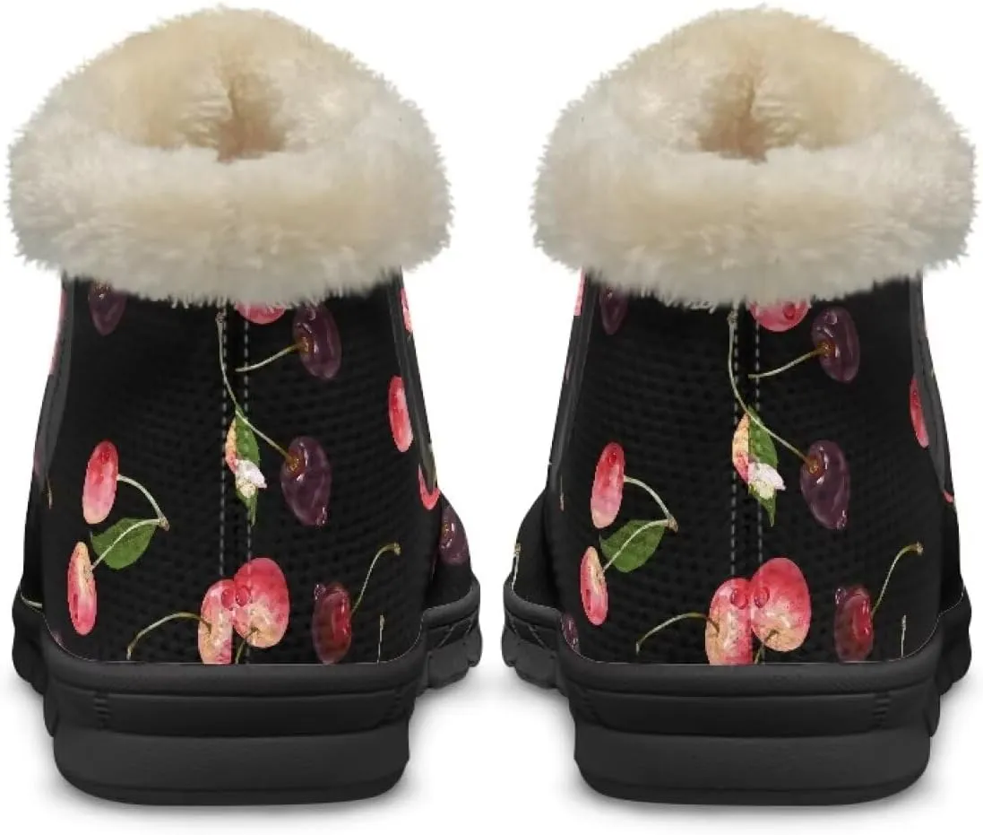 Binienty Winter Snow Boots for Women Comfy Ankle Booties Fur Flannel Lined Warm Walking Boots