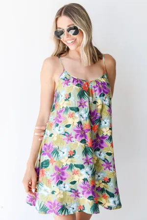 Blooms Of Paradise Floral Mini Dress