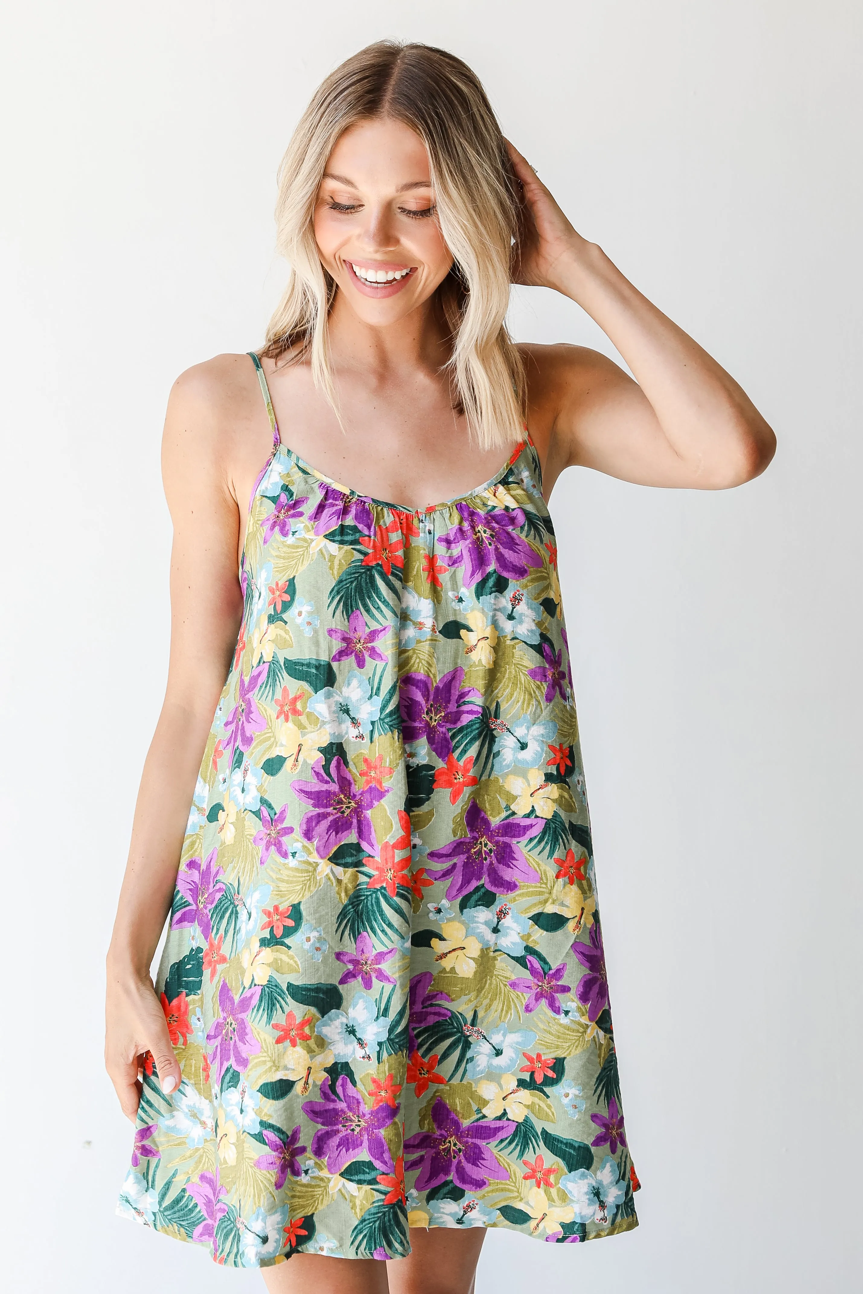 Blooms Of Paradise Floral Mini Dress