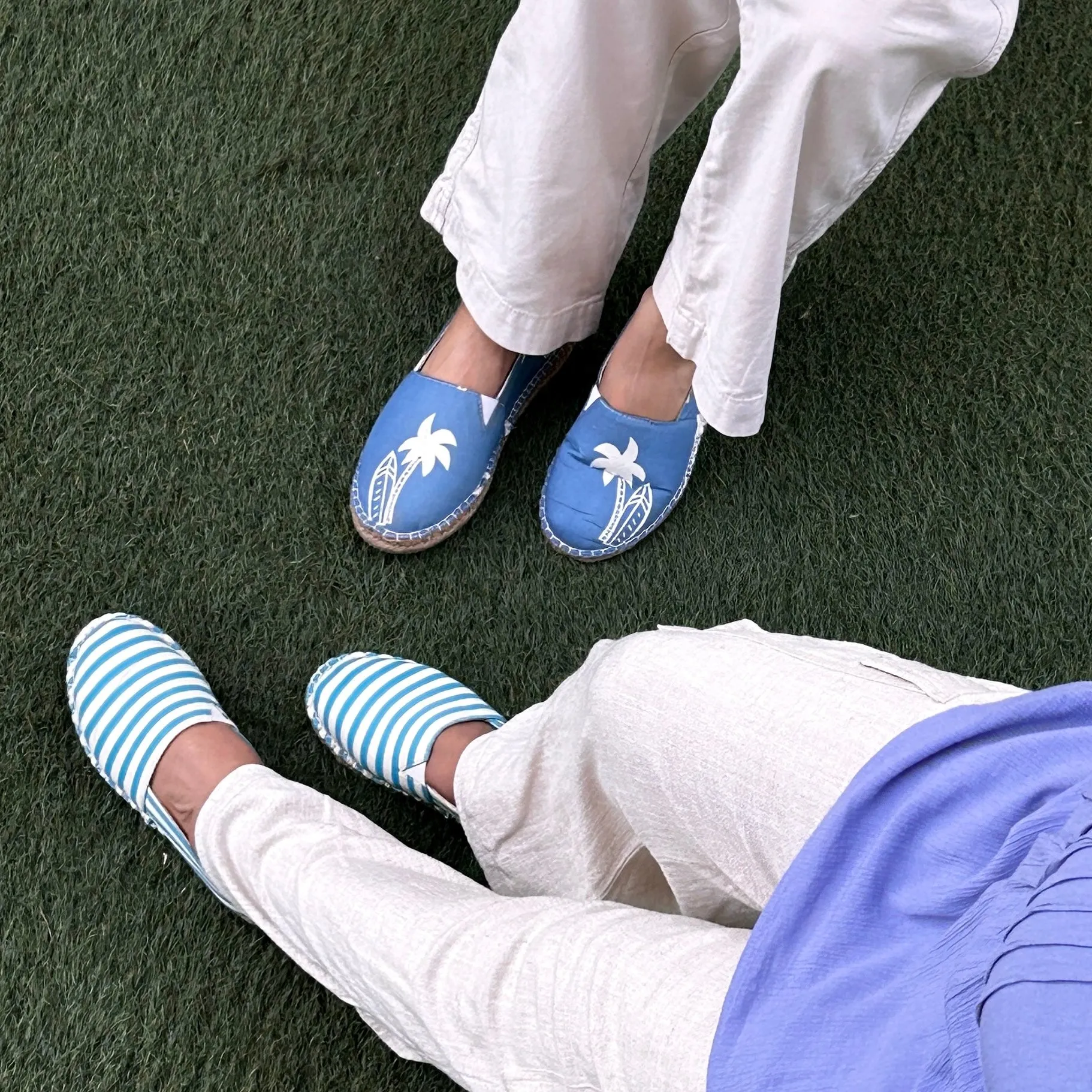 Blue - White Stripes Shoes