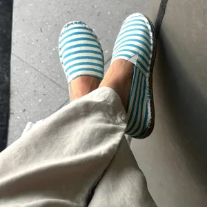 Blue - White Stripes Shoes