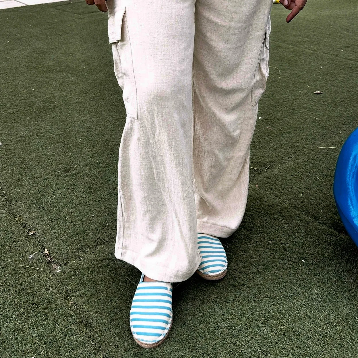 Blue - White Stripes Shoes