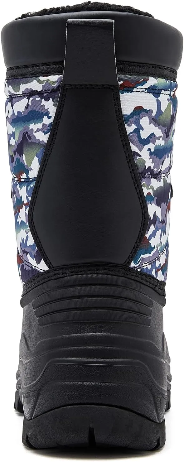 BODATU Boys' Waterproof Winter Snow Boots with Insulation for Cold Weather