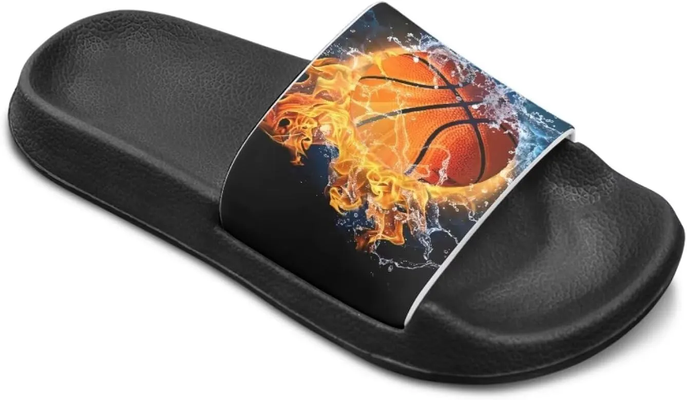 Boys Beach Sandals Lightweight Slides for Kids Shower Shoes