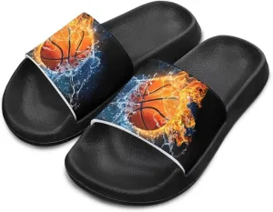 Boys Beach Sandals Lightweight Slides for Kids Shower Shoes