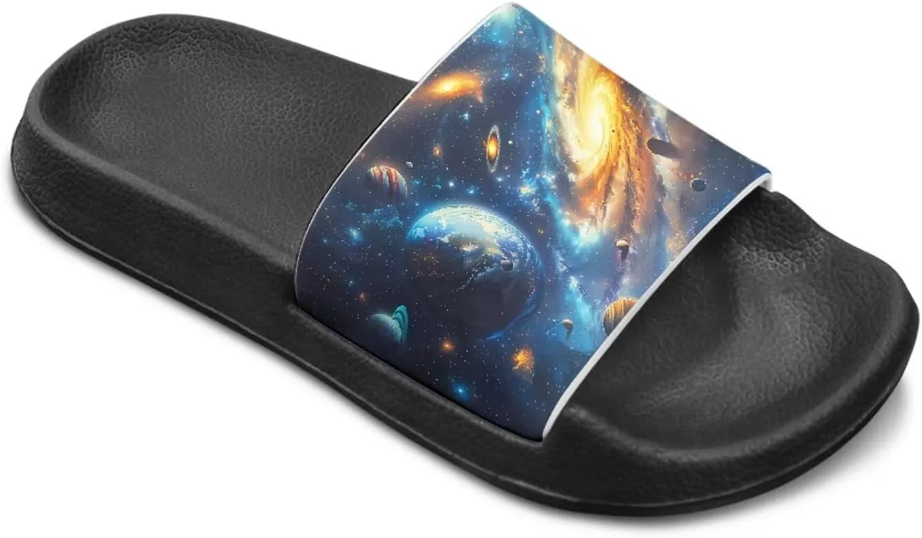 Boys Beach Sandals Lightweight Slides for Kids Shower Shoes