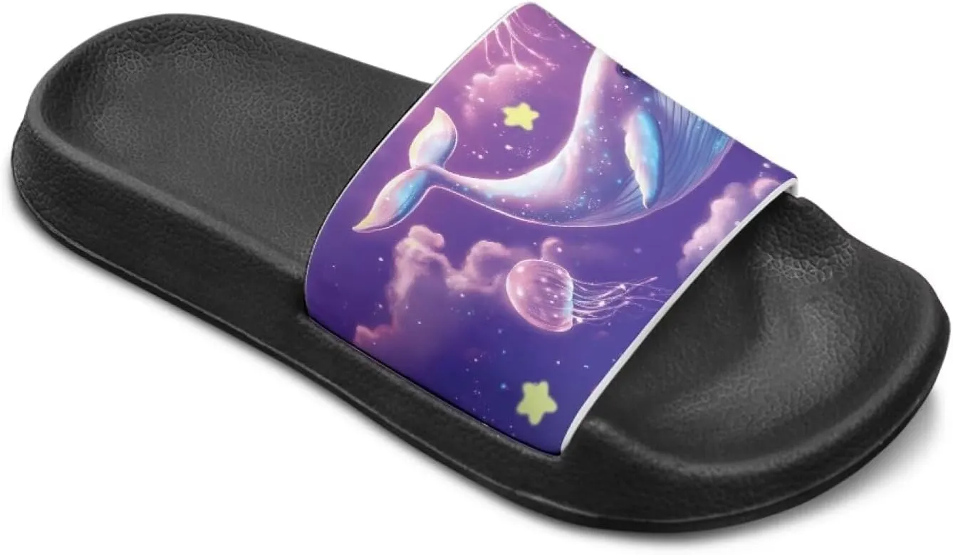Boys Girls Shower Slippers Non-Slip Lightweight Open Toe Slip on Sandals for Beach Pool Camping