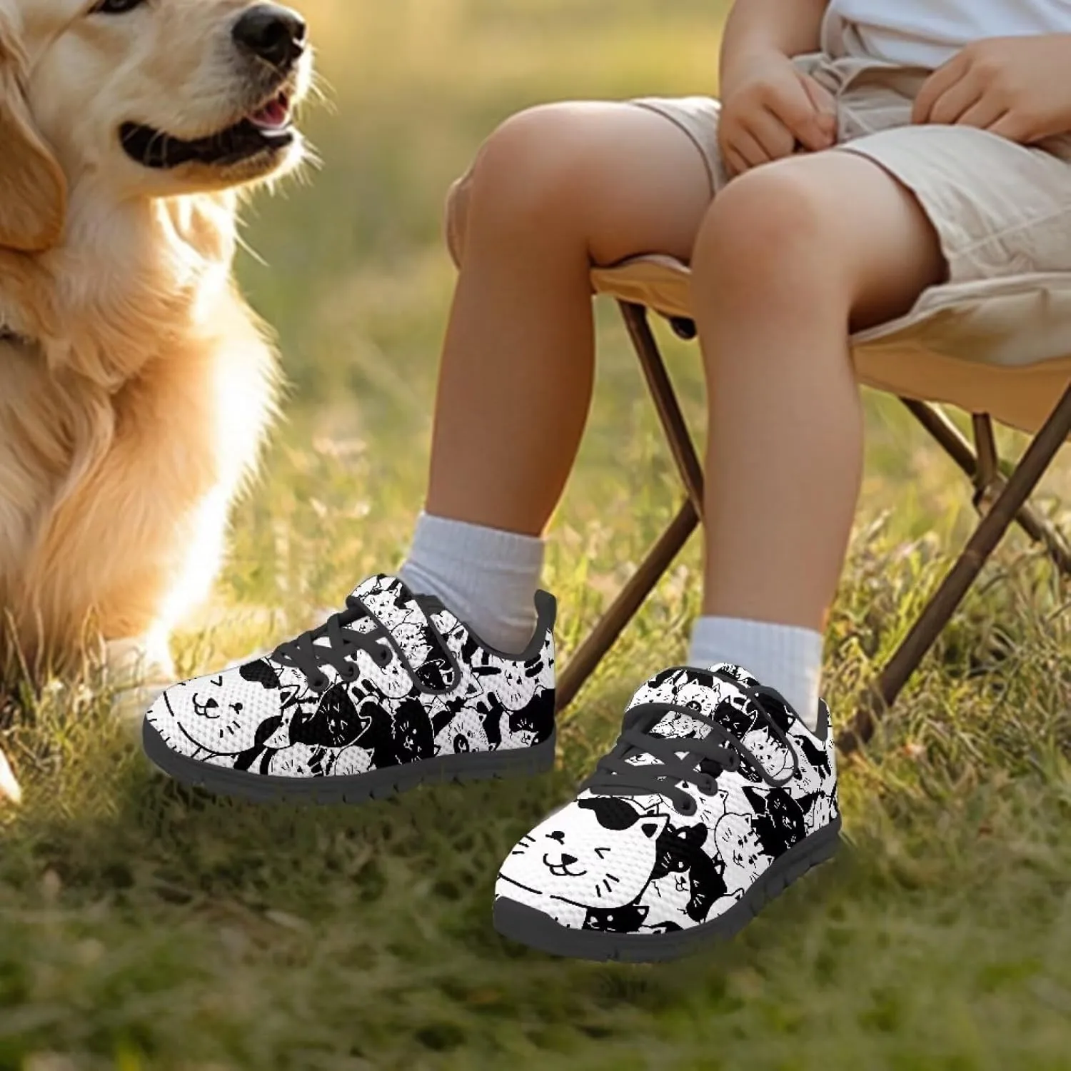 Boys Girls Sneakers Kids Mesh Shoes Unisex Lightweight Breathable Athletic Running Tennis Fitness Shoes Single Buckle for Toddler/Little Kid/Big Kid Black Sole