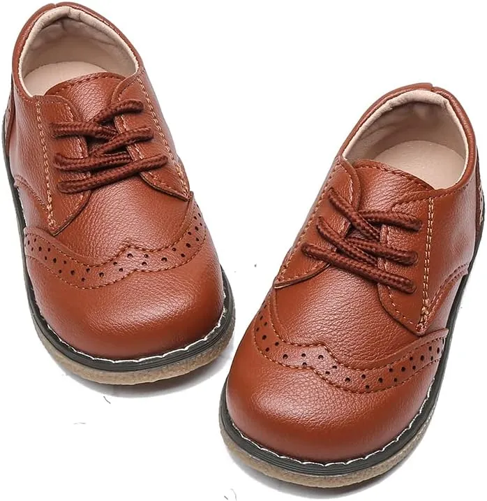 Boys School Uniform Dress Shoes Casual Oxford Flats Toddler Girl Dress Shoes