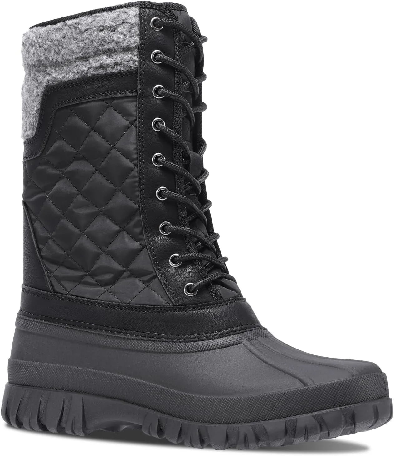 CAMEL CROWN Snow Boots for Women - Waterproof Booties with Warm Fur Lined Lace-up Shoes for Winter Outdoor