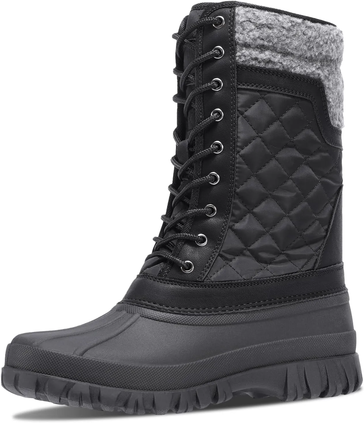 CAMEL CROWN Snow Boots for Women - Waterproof Booties with Warm Fur Lined Lace-up Shoes for Winter Outdoor