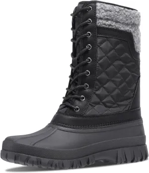CAMEL CROWN Snow Boots for Women - Waterproof Booties with Warm Fur Lined Lace-up Shoes for Winter Outdoor