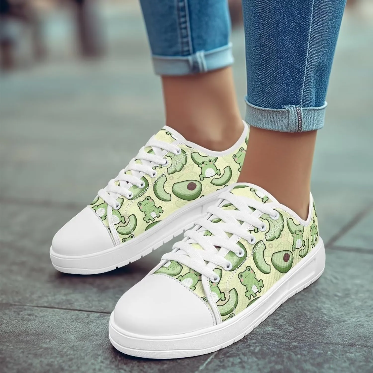 Canvas Shoes for Women Low Top Casual White Black Sneakers Womens Lace Up Fashion Comfortable Walking Shoes