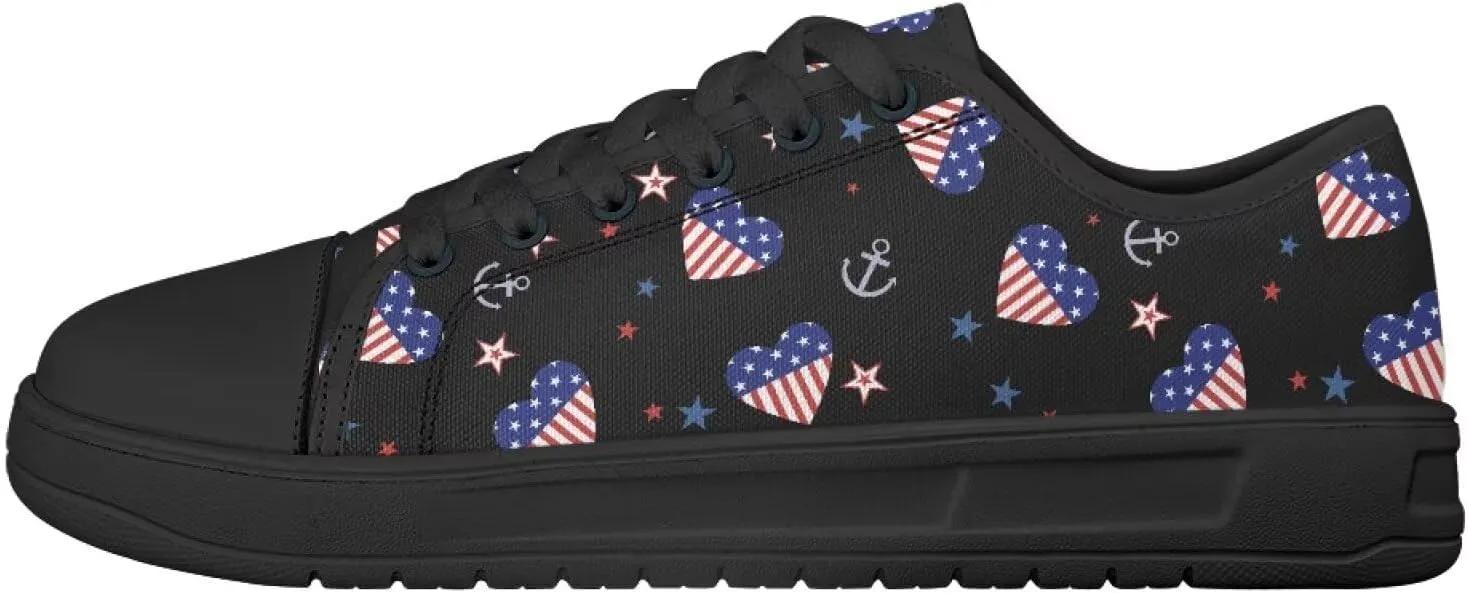 Canvas Shoes for Women Low Top Casual White Black Sneakers Womens Lace Up Fashion Comfortable Walking Shoes