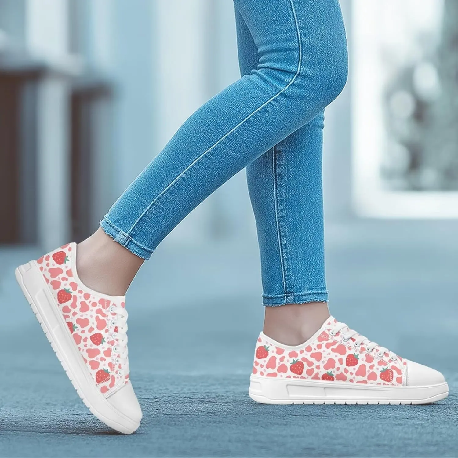 Canvas Shoes for Women Low Top Casual White Black Sneakers Womens Lace Up Fashion Comfortable Walking Shoes