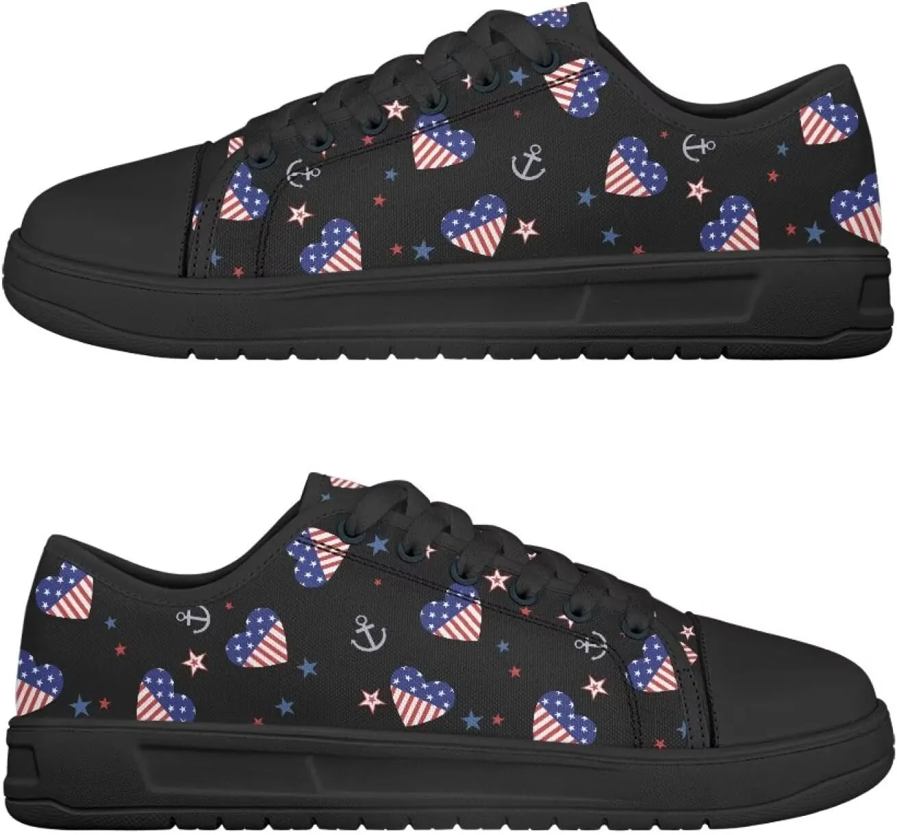Canvas Shoes for Women Low Top Casual White Black Sneakers Womens Lace Up Fashion Comfortable Walking Shoes