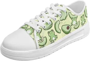 Canvas Shoes for Women Low Top Casual White Black Sneakers Womens Lace Up Fashion Comfortable Walking Shoes