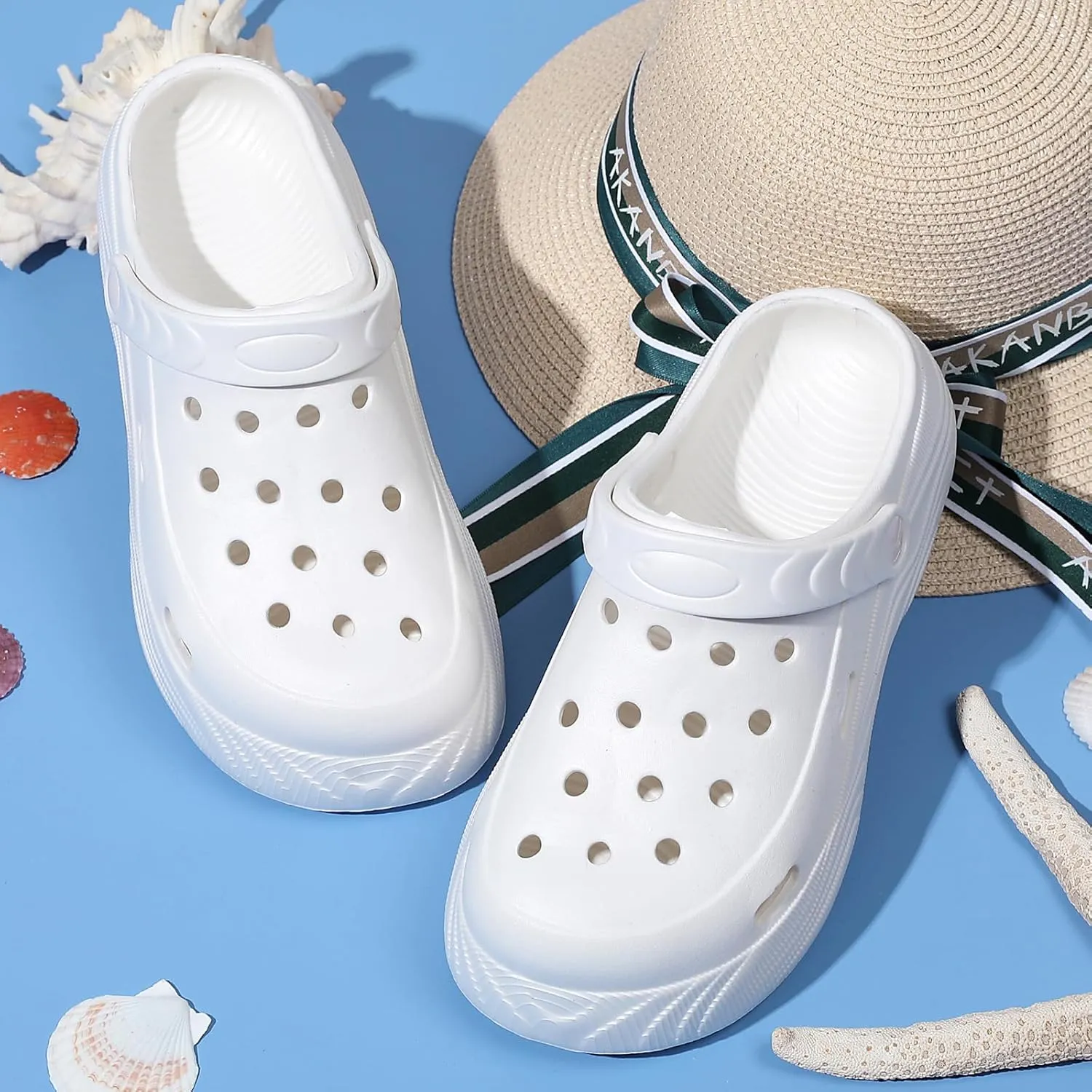 CERYTHRINA Platform Clogs Shoes for Women Garden: Waterproof Lightweight - Summer Outdoor Beach Sandals